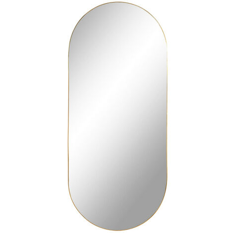 Miroir ovale en métal 35x80cm - Laiton - JERSEY (1/2)