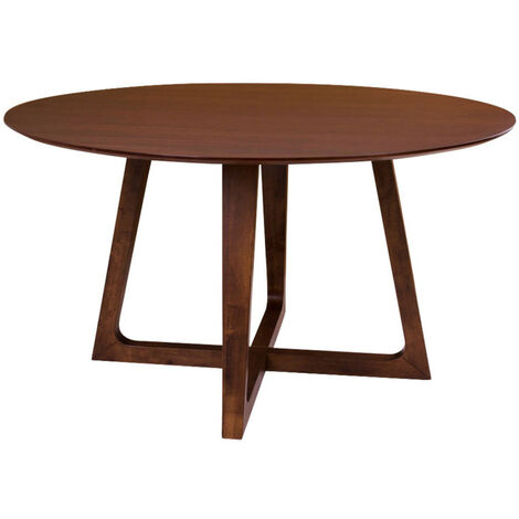 Table à manger 4 personnes en bois - Bois foncé - HELLERUP (1/5)