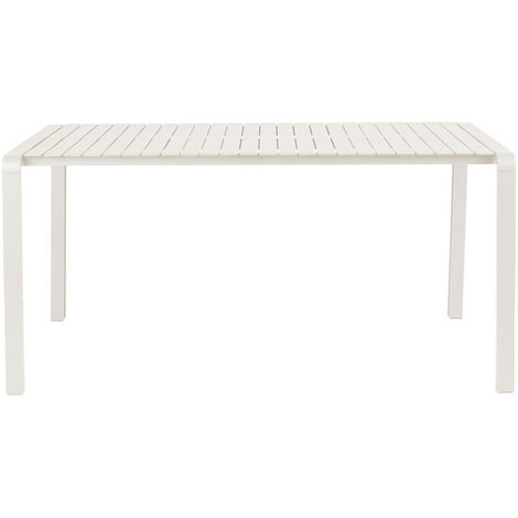 Table de jardin 168,5x87,2x75 cm en aluminium blanc - VONDEL (1/5)