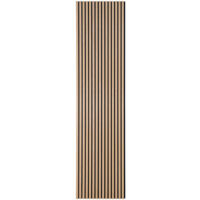 Lot de 2 panneaux décoratifs muraux en MDF 240x60 cm – Isolation acoustique – Bois clair pour bureaux et espaces de travail – House Nordic