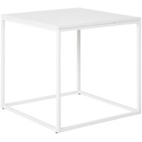 Table d'appoint en bois et métal blanc - Blanc - Vita
