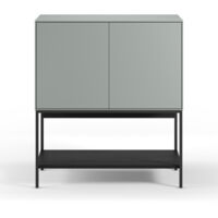 Buffet 2 portes en bois et métal L80cm - Vert amande - Noxa