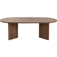 Drawer – Table basse ovale fixe 119x60cm – Bois mélaminé et panneau de particules – Hauteur 40cm – Design scandinave contemporain