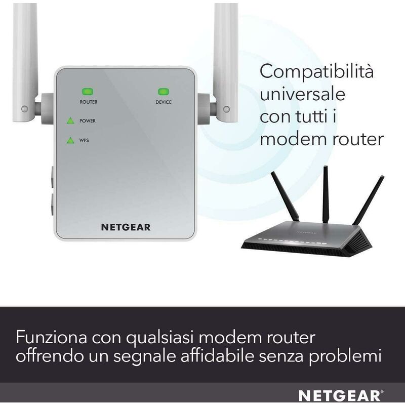 NETGEAR - Ripetitore WiFi EX3700, Dual Band, Porta LAN