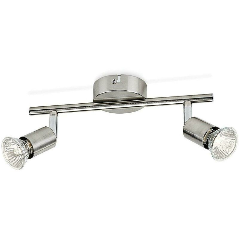 Philips illuminazione da soffitto limbali faretto 2 luci nickel orientabili senza lampadina 50302/17/e