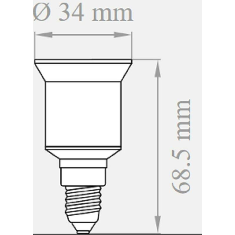 Lampo adattatore da attacco e14 - e27 max 60w led ade14-e27