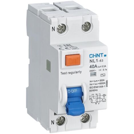 Chint nl1-63/25-2p-ac30 -differenziale puro 2x25a  30ma 6ka tipo ac 200212