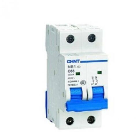 Chint nb1-63/c6-2p-6 -interruttore magnetotermico 2p 6a curva c 180349