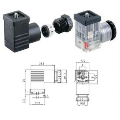 Connettore per valvole a solenoide RS PRO, serie ME-311/S DIN 43650 A, 3 E Femmina, 250 V ac | RS Connettore per valvole a solenoide RS PRO, serie ME-311/S DIN 43650 A, 3 E Femmina, 250 V ac | RS