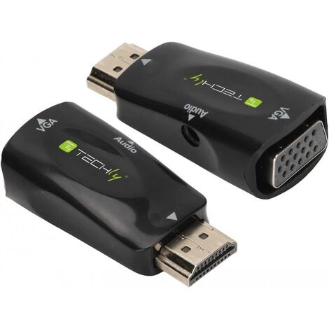 Mini adattatore da hdmi a vga con audio black hdmi