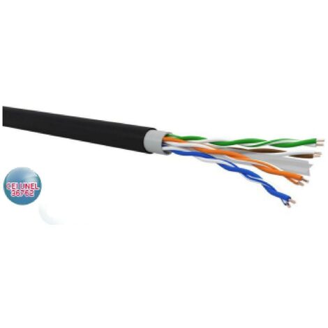 Qubix cavo r6ut4ype23 c6 u/utp outd pvc-p 1 mt  da esterno 0502200nebb0500