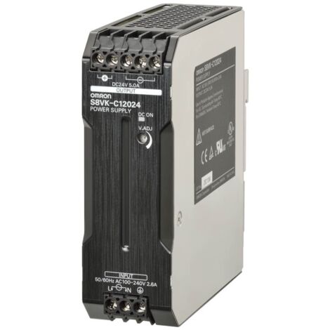 Omron alimentatore switching monofase 24v/5a classe a din s8vkc12024 (1/2)