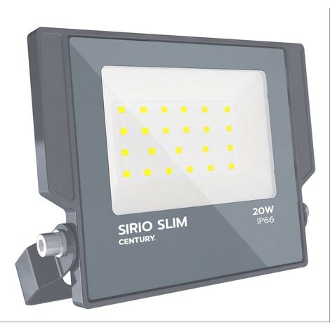 Century proiettore led sirio slim 20w 4000k 2100 lm 110° srs-209540