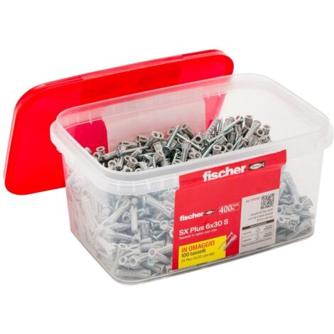 Fischer tasselli sx plus 6x30 s vaschetta 400 pz 00570209