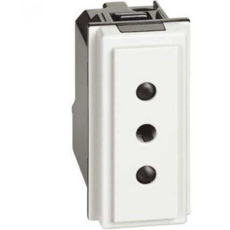 Bticino linea now - presa 2p+t 10a 250vac bianca kw4113 (1/4)