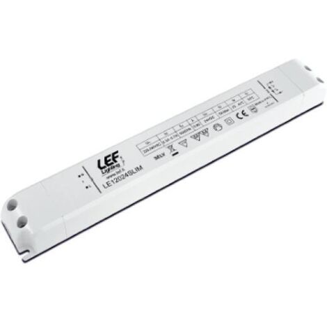 Lef alimentatore led tensione costante 120w 24vdc ip20 le12024slim