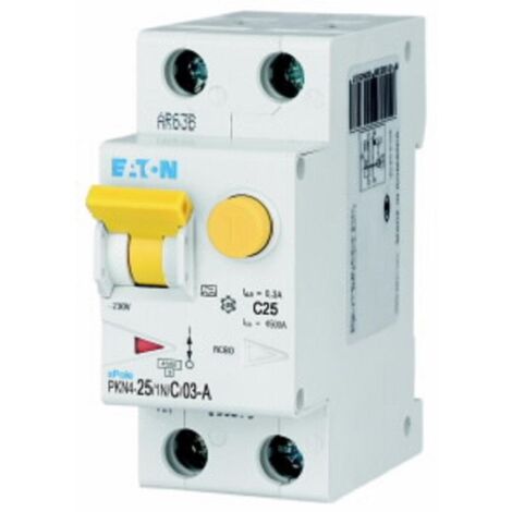 Eaton pkn4-25/1n/c/03-a interruttore magnetotermico 1n 25a c 0,3a classe a 4500k