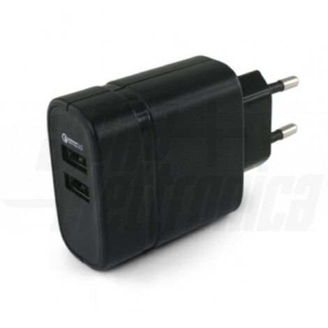 Alpha elettronica alimentatore plug-in qc 2 x usb a 20w kd527