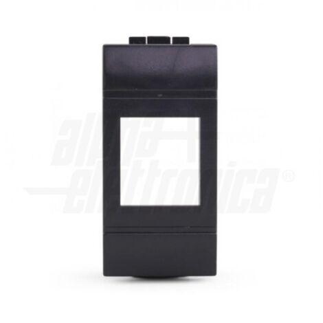 Adattatore keystone per placca bticino living light nero alpha elettronica 96-500-07
