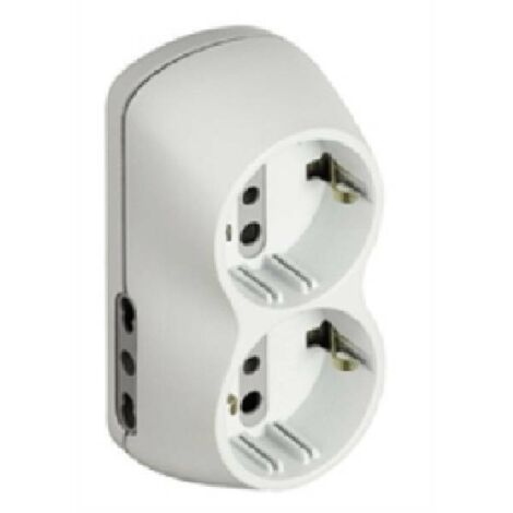 Bticino adattatore b4 2 prese bipasso 10/16a e 2 prese tedesche s3614d (1/6)