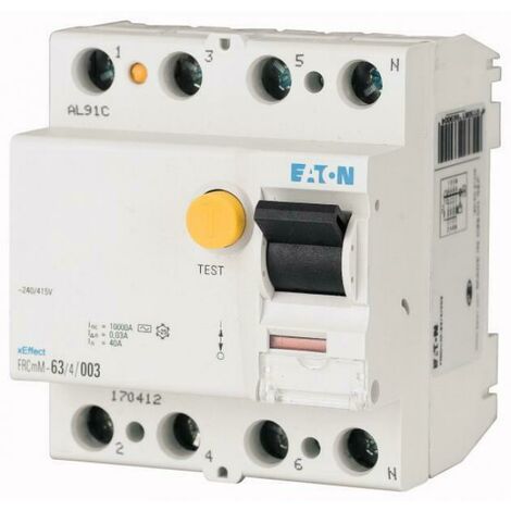 Eaton frcmm-63/4/05 differenziale puro 4p 63a 05 serie frcmm interruttore differenziale modulare 170427