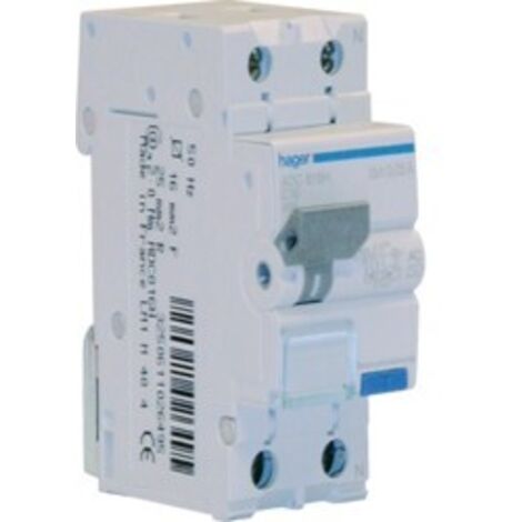 Hager interruttore automatico differenziale modulare 1pn 30ma ac 10a 6ka c 2 moduli