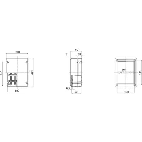 Gewiss scatola a parete cassetta di derivazione per apparecchiature  elettriche 240x190x90 gw44428