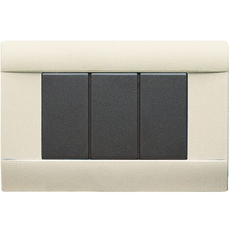 Ave placca 3 moduli  bianca serie blanc 45p03bp