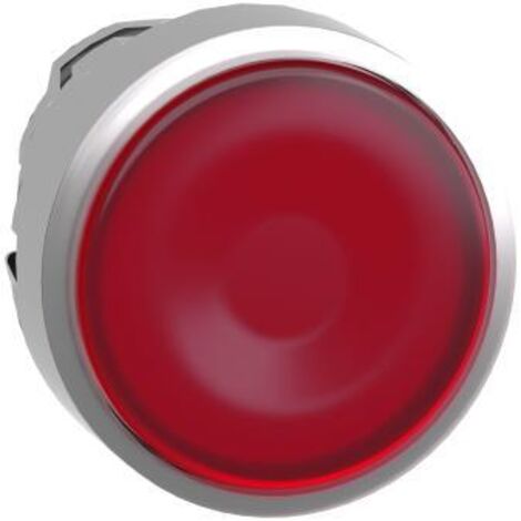Schneider testa pulsante luminoso a filo rosso led con testa gemma liscia zb4bw343