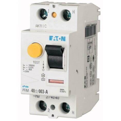 Moeller eaton pfim-25/2/003-a interruttore differenziale  puro 2p 25a 0,03a 235424