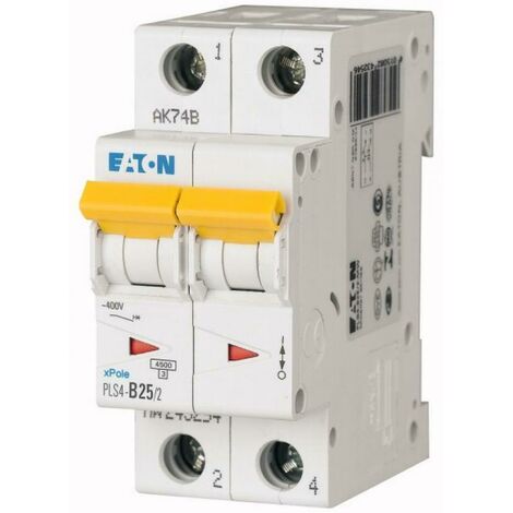 Eaton pls4-c25/2 interruttore magnetotermico automatico modulare  4,5ka 2p c 25a 243280
