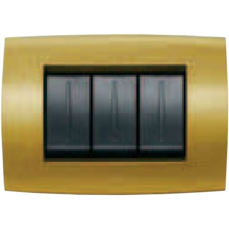 Abb placca soft tecnopolimero 3 moduli giallo dune lucido 2cse0315sfp