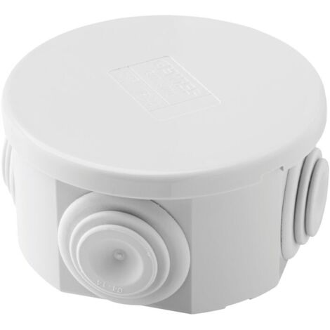 Gewiss scatola a parete cassetta derivazione tonda con coperchio basso a pressione d.65 gw44001 (1/2)
