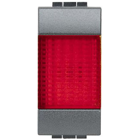 Bticino portalampada con diffusore rosso livinglight l4371r