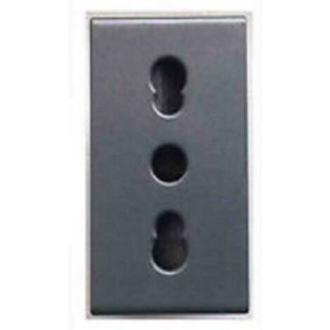 Ave presa standard francese 10/16a noir alveoli schermati 2p&43t