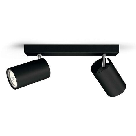 Philips consumer lighting kosipo faretto 2 luci nero in metallo 2 luci nero