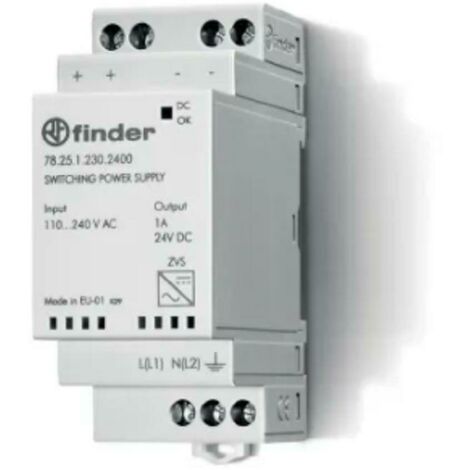 Finder alimentatore switching 25w 24vdc 1a 782512302400