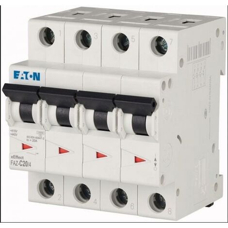 Eaton faz-c20/4 interruttore magnetotermico 10ka 4p c 20a per sovraccarico 279062