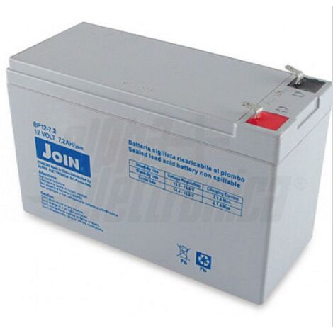 Alpha elettronica batteria a  piombo agm 12v 7.2ah fast.per ups bp12-7.2
