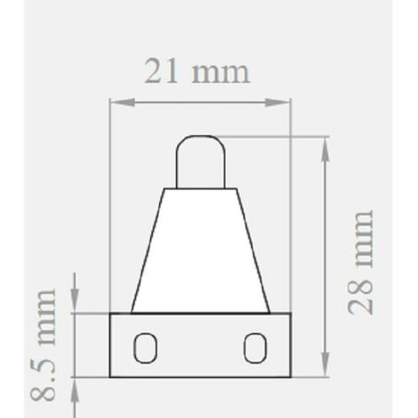 Interruttore volante unipolare mignon Bianco con ghiera Lampo N900/BI