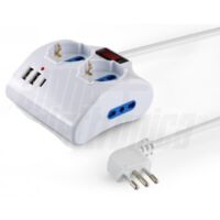 Alpha elettronica multipresa da tavolo 2 usc universale 1bipa+usb a usb c 23-053/03
