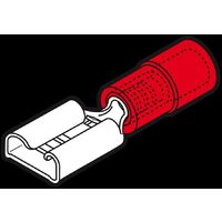 Cembre capicorda ad innesto faston femmina rosso 6,35x0,8 rf-f608