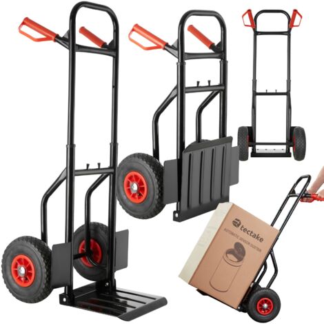 Diable rigide en acier avec une capacité de charge 200 kg noir (1/5)