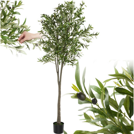 Olivier artificiel à l'aspect naturel très volumineux hauteur 210cm