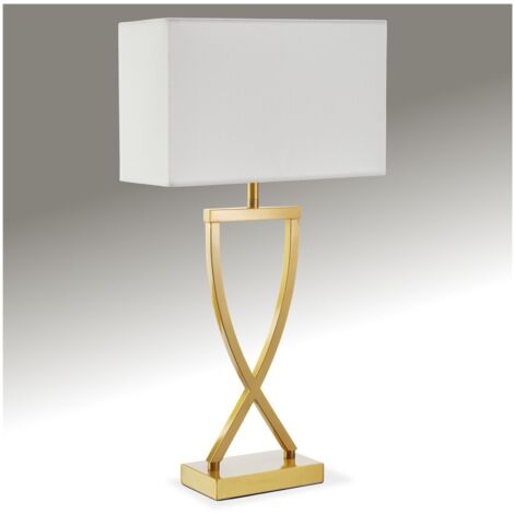 Tectake – Lampe à poser moderne 60W – Douille E27 – Hauteur 51,5 cm – Câble 155 cm – Design élégant pour intérieur contemporain (1/5)