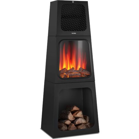 Cheminée électrique 2 niveaux de chauffage avec effet flammes 3D