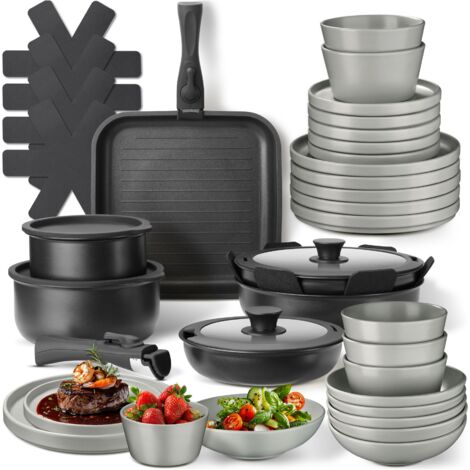Ensemble de vaisselle pour 6 personnes avec kit cuisine