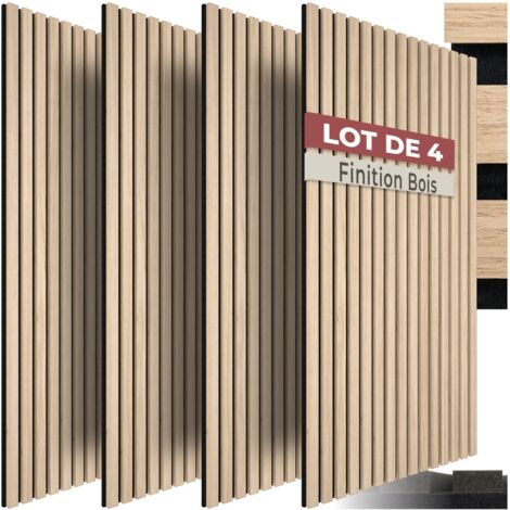 Lot de 4 panneaux acoustiques 60 x 120 2,1cm chêne clair