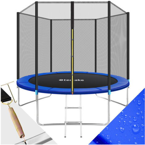 Tectake – Trampoline 305 cm – Charge maximale 150 kg – Hauteur 76 cm – Filet de sécurité résistant – Structure en acier durable