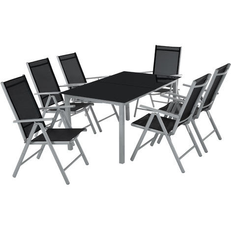 Salon de jardin aluminium 6 places - mobilier de jardin, meuble de jardin, ensemble table et chaises de jardin